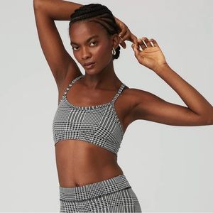 Alo Yoga Jacquard Glenplaid Gratitude Bra